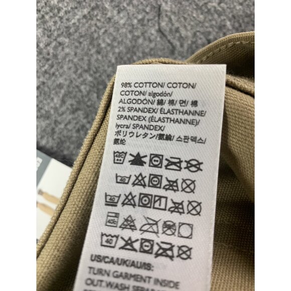 EDDIE BAUER Mens Flat Front Canvas Chino Pants Size 30x32 Khaki NWT - Picture 9 of 11